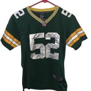 Nike NFL Green Bay Packers Clay Matthews #52 Green/Yellow/White Jersey S